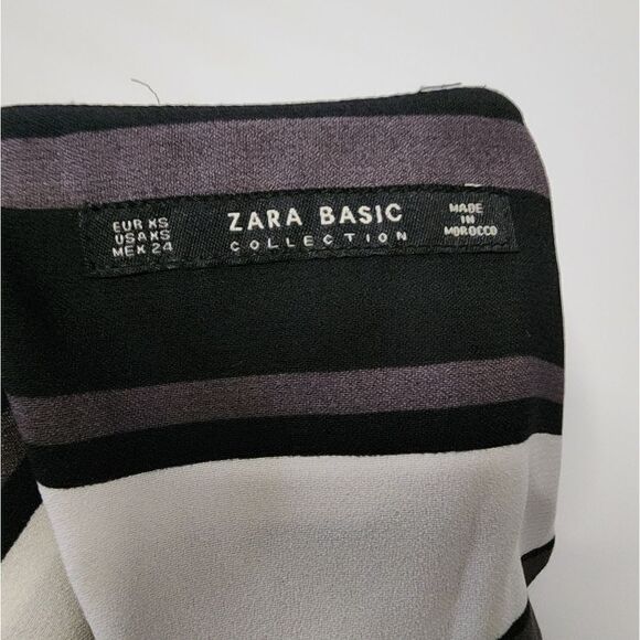 ZARA Ladies womens striped blouse top Size XS - Picture 4 of 6